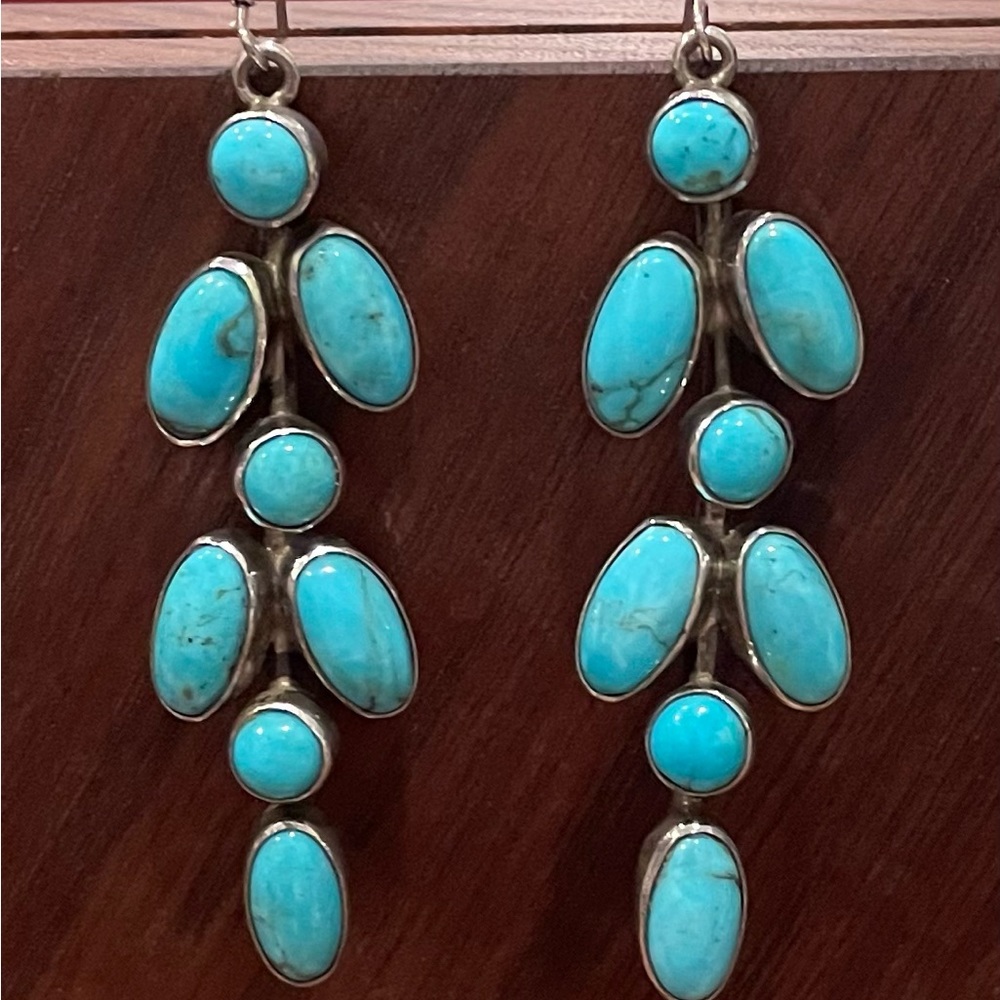 TSkeets sterling silver turquoise earrings